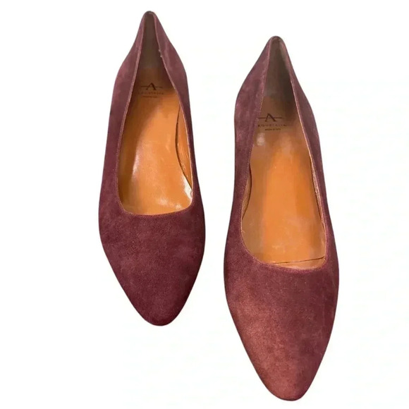 Aquatalia Block Suede pump Pasha Deep Wine Red Pasha US 13 EUC - Picture 4 of 11